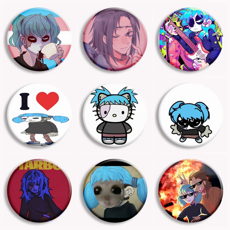 Gaming Console Buttons - Horror Adventure Game Anime Button Pin,
